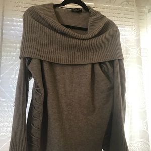 Off the shoulder sweater.